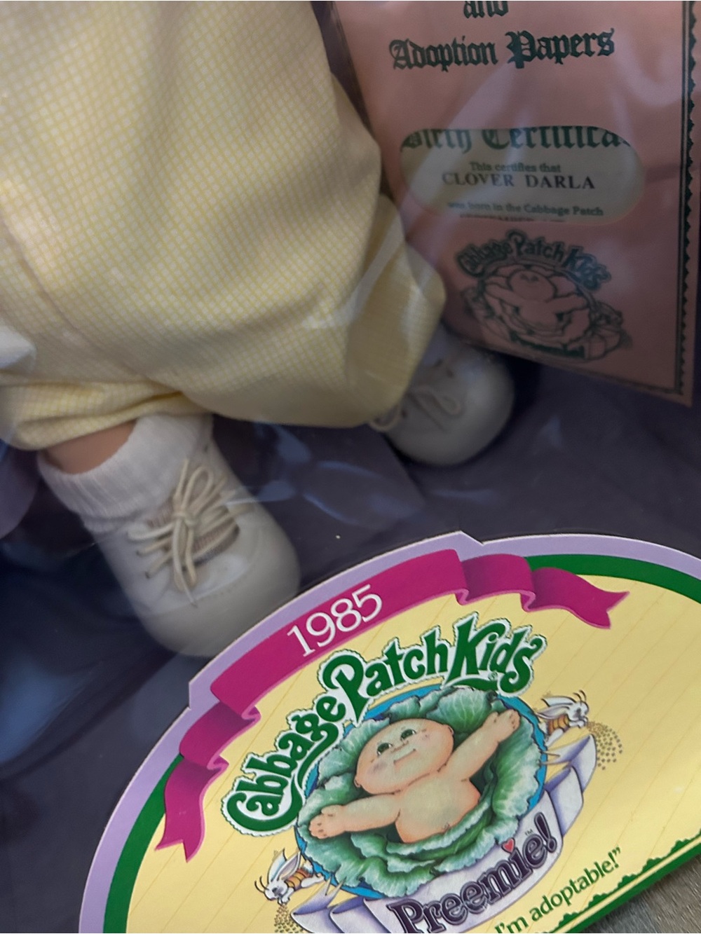 Cabbage Patch Kids Preemie Baby Doll in Yellow Outfit - 1985 - Picture 6 of 10